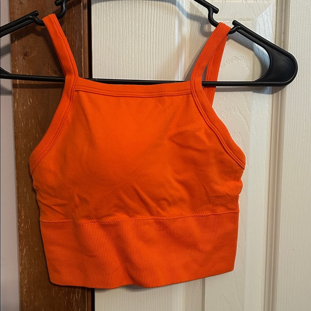 Vibrant Orange Crop Top